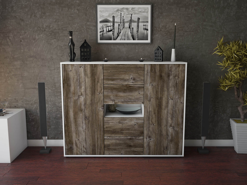 Highboard Noelia, Treibholz Front (136x108x35cm) - Dekati GmbH