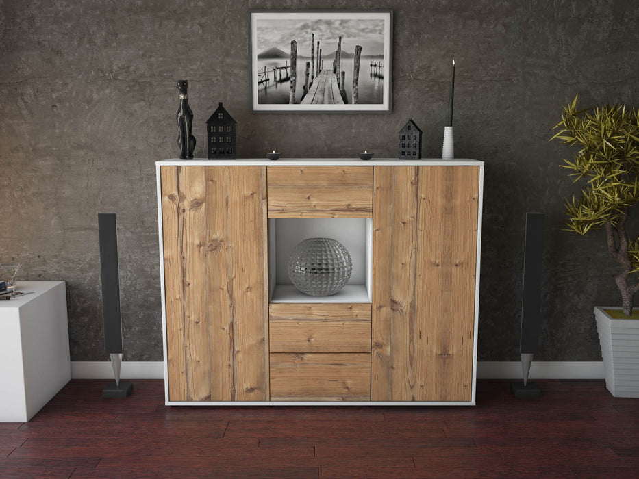 Highboard Noemi, Pinie Front (136x108x35cm) - Dekati GmbH