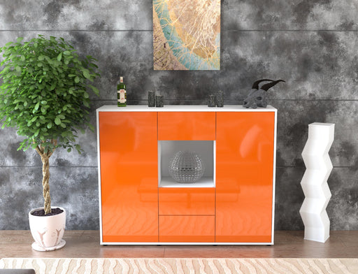 Highboard Noemi, Orange Front (136x108x35cm) - Dekati GmbH