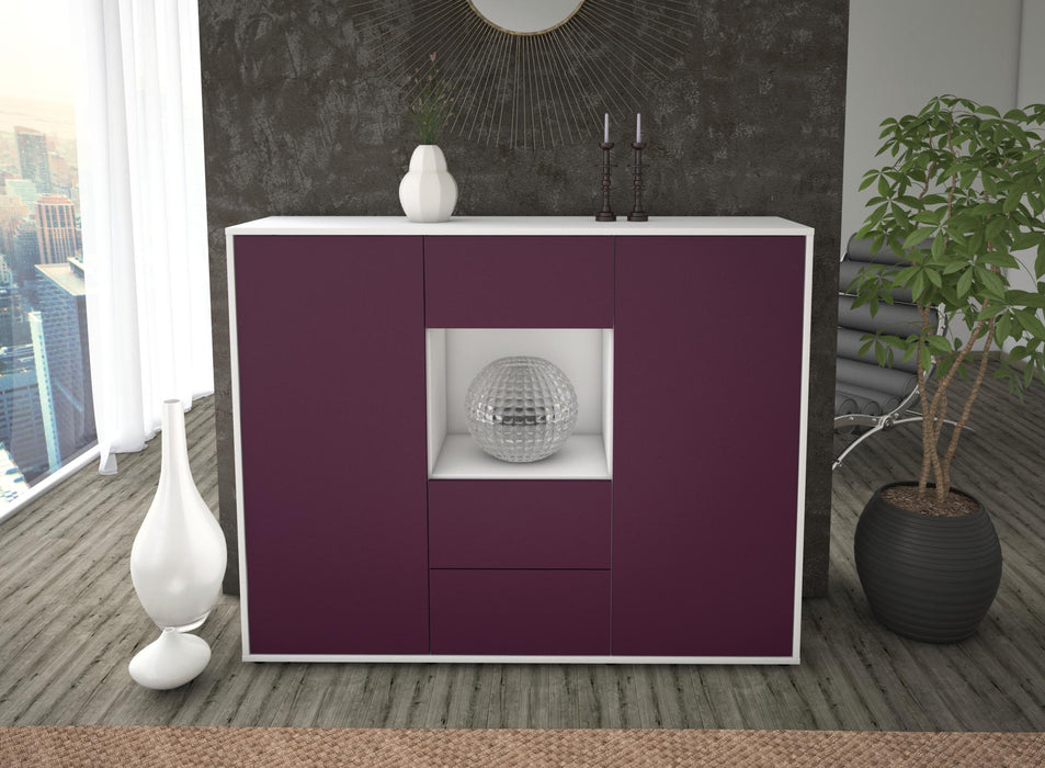 Highboard Noemi, Lila Front (136x108x35cm) - Dekati GmbH