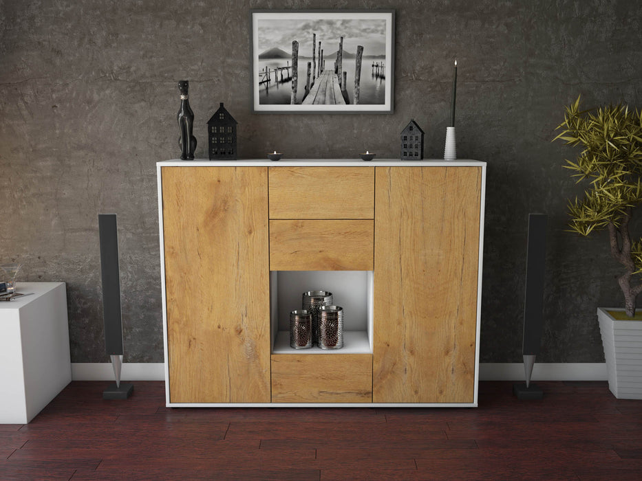 Highboard Nora, Eiche Front (136x108x35cm) - Dekati GmbH