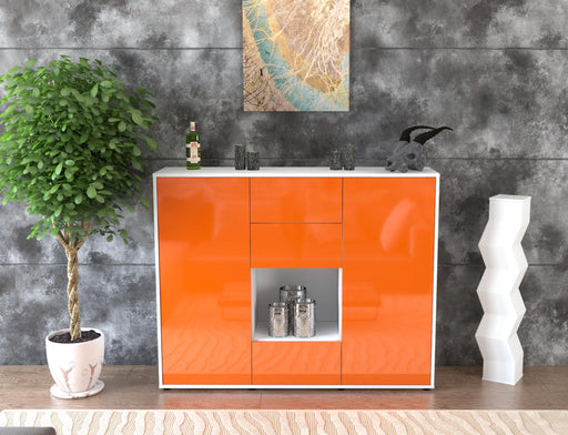 Highboard Nora, Orange Front (136x108x35cm) - Dekati GmbH