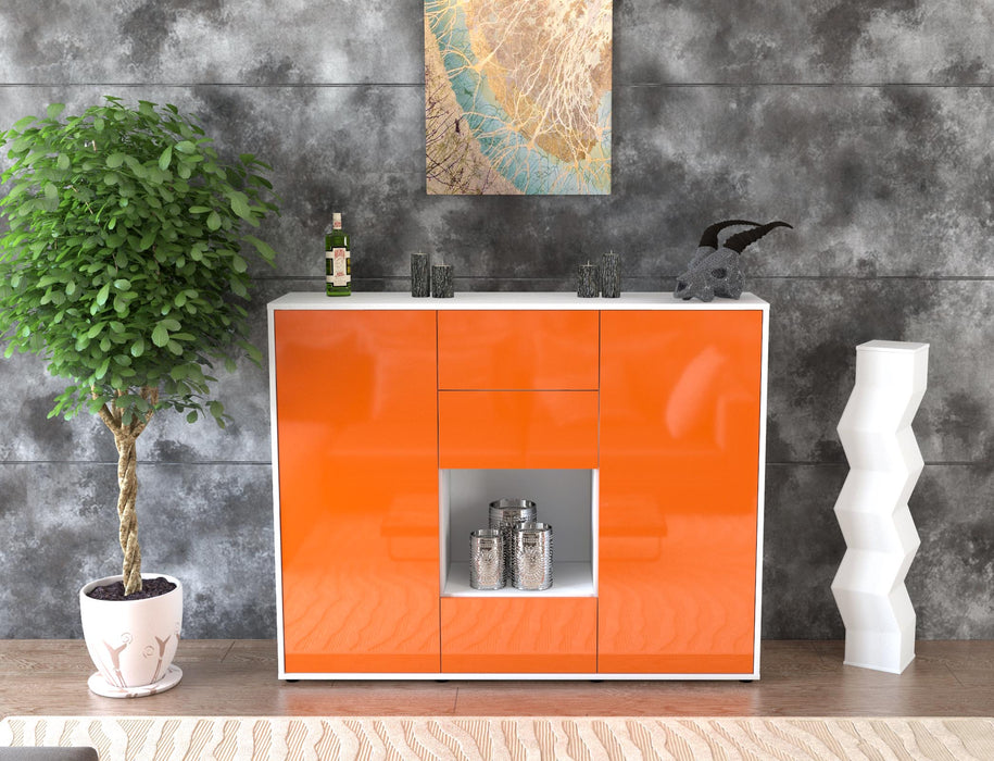 Highboard Nora, Orange Front (136x108x35cm) - Dekati GmbH