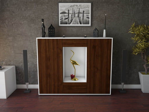 Highboard Norina, Walnuss Front (136x108x35cm) - Dekati GmbH