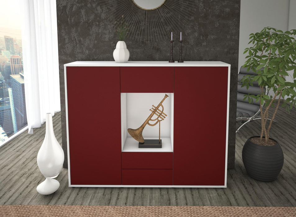 Highboard Norina, Bordeaux Front (136x108x35cm) - Dekati GmbH