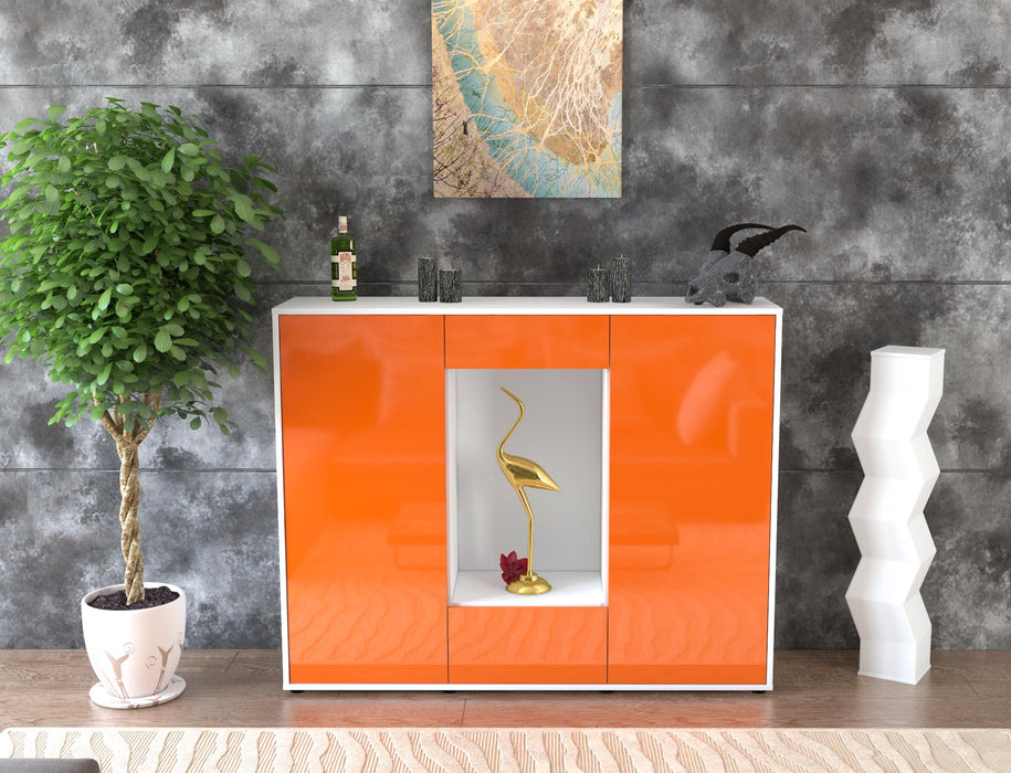 Highboard Nova, Orange Front (136x108x35cm) - Dekati GmbH