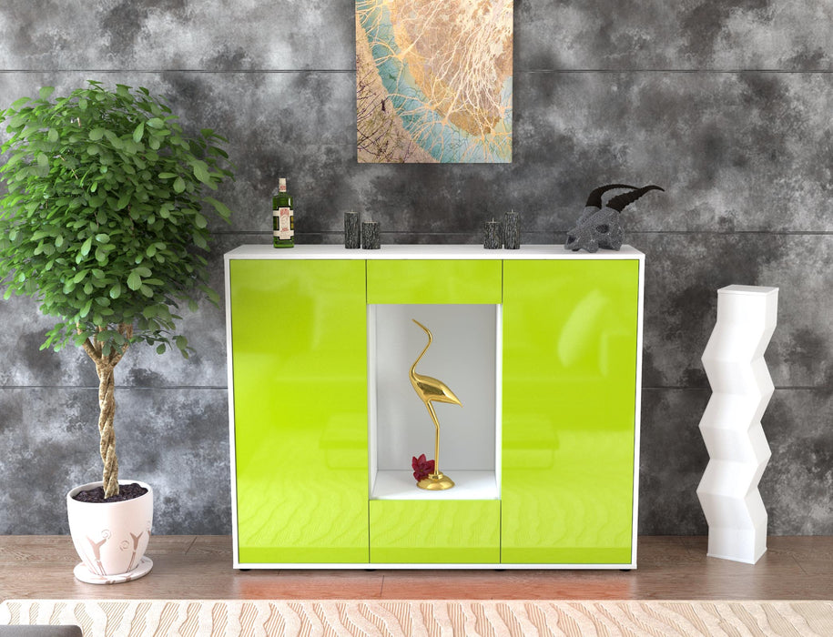 Highboard Nova, Grün Front (136x108x35cm) - Dekati GmbH