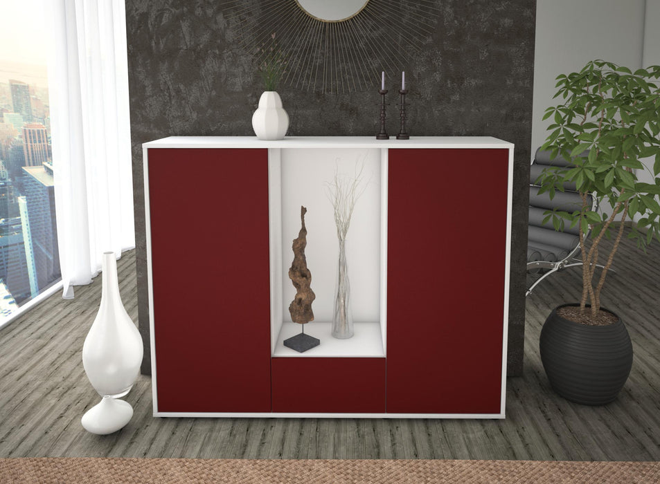 Highboard Nuccia, Bordeaux Front (136x108x35cm) - Dekati GmbH