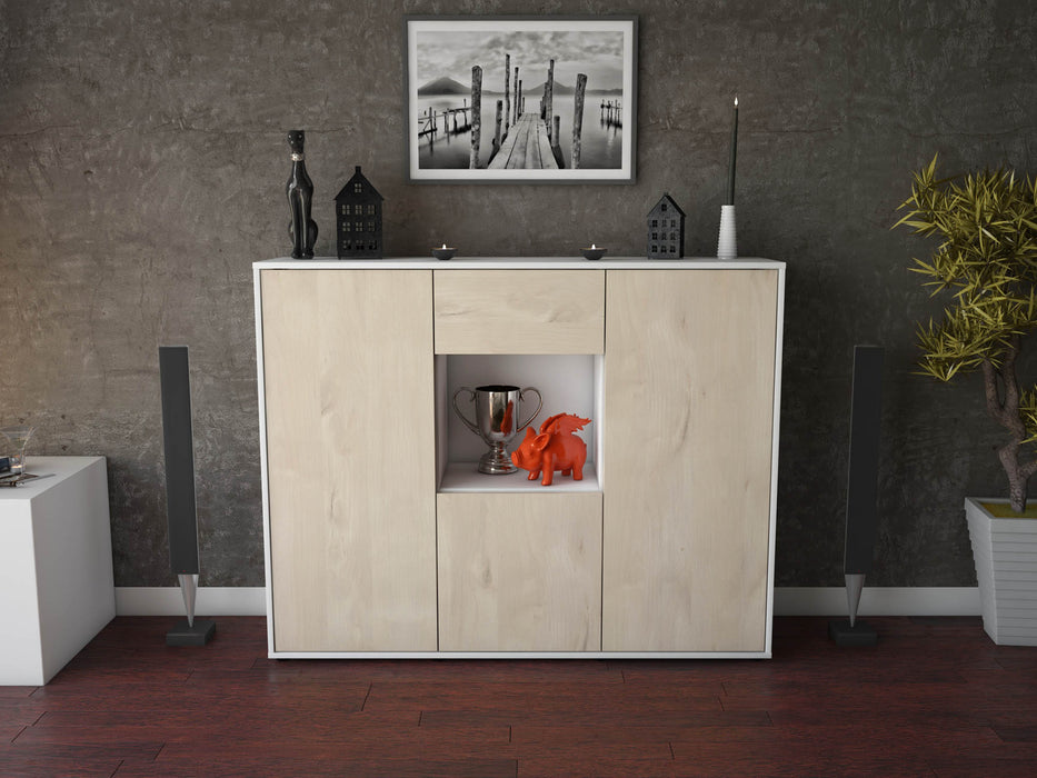 Highboard Nuria, Zeder Front (136x108x35cm) - Dekati GmbH