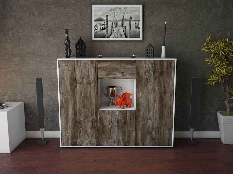 Highboard Nuria, Treibholz Front (136x108x35cm) - Dekati GmbH