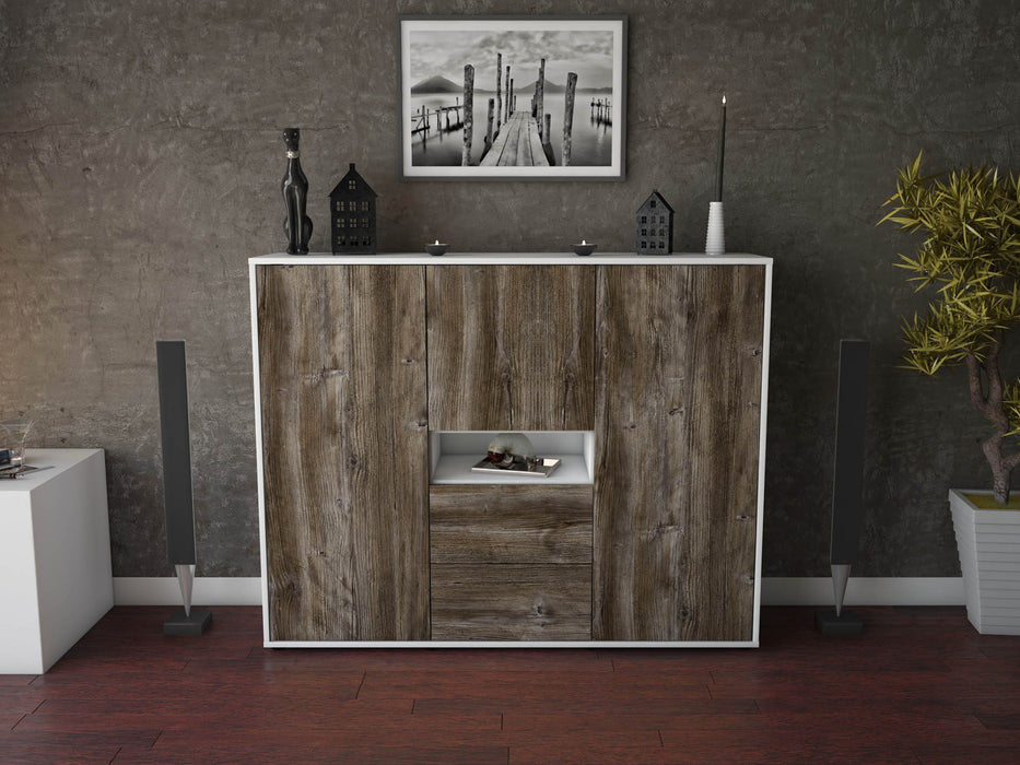 Highboard Olivia, Treibholz Front (136x108x35cm) - Dekati GmbH