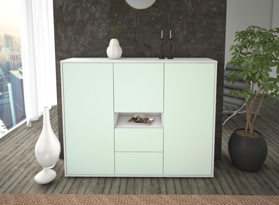 Highboard Olivia, Mint Front (136x108x35cm) - Dekati GmbH