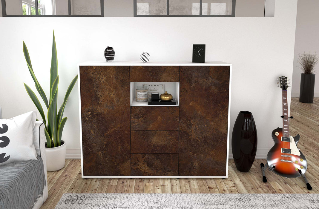 Highboard Ornella, Rost Front (136x108x35cm) - Dekati GmbH