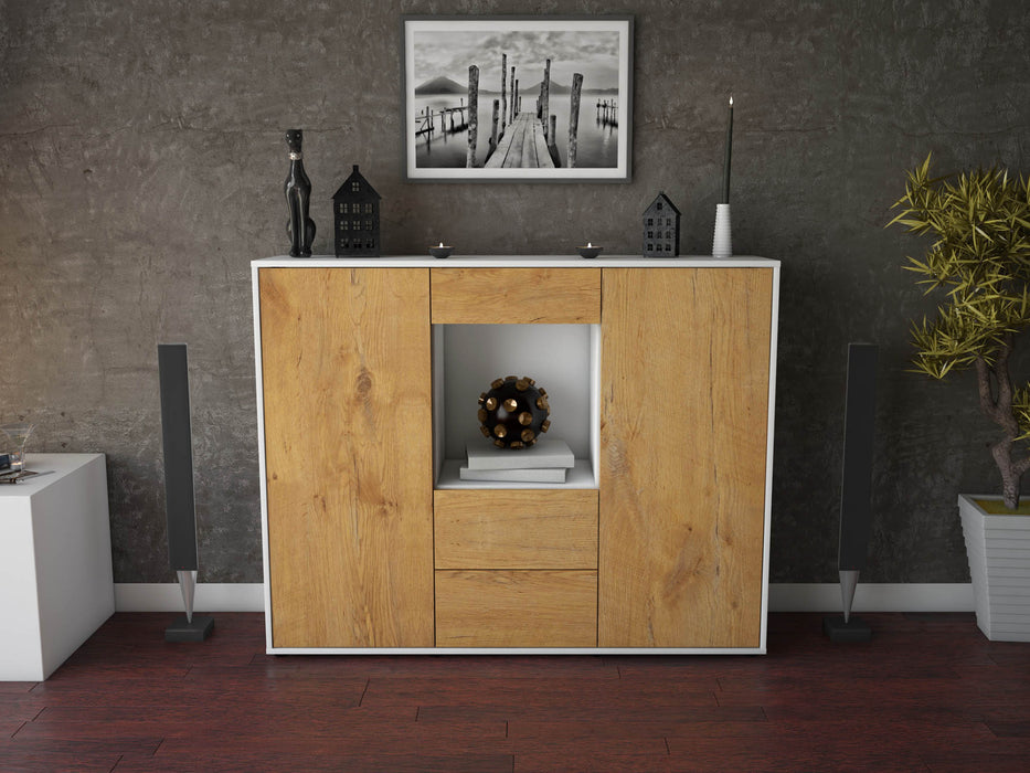 Highboard Ortensia, Eiche Front (136x108x35cm) - Dekati GmbH