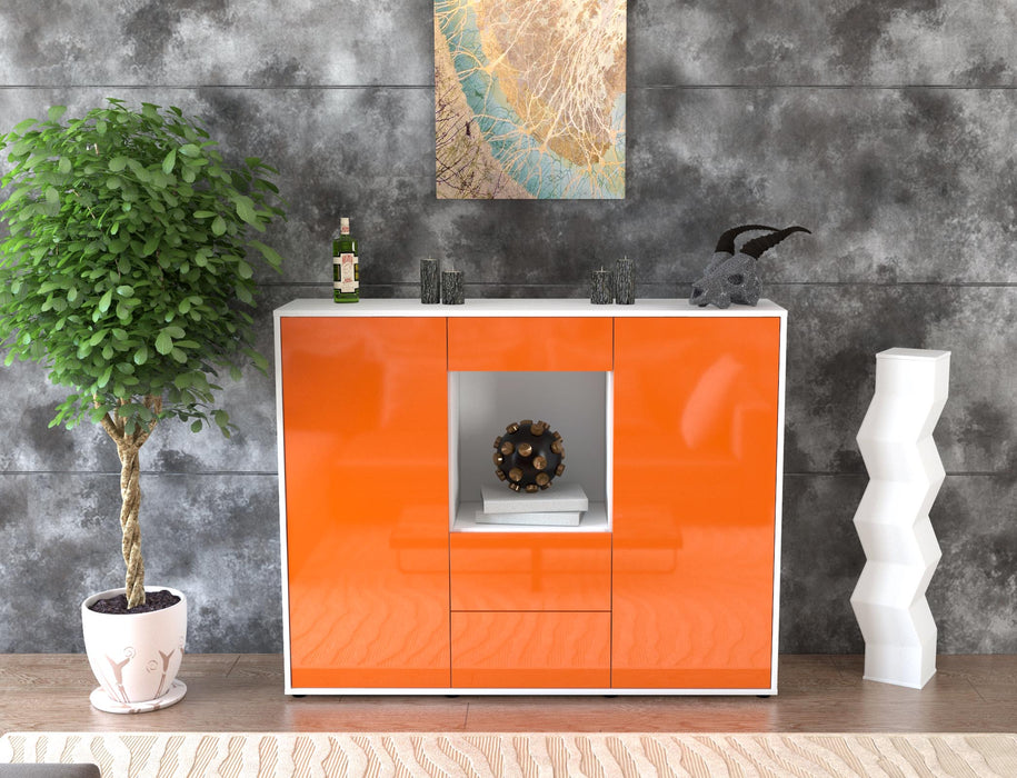 Highboard Ortensia, Orange Front (136x108x35cm) - Dekati GmbH