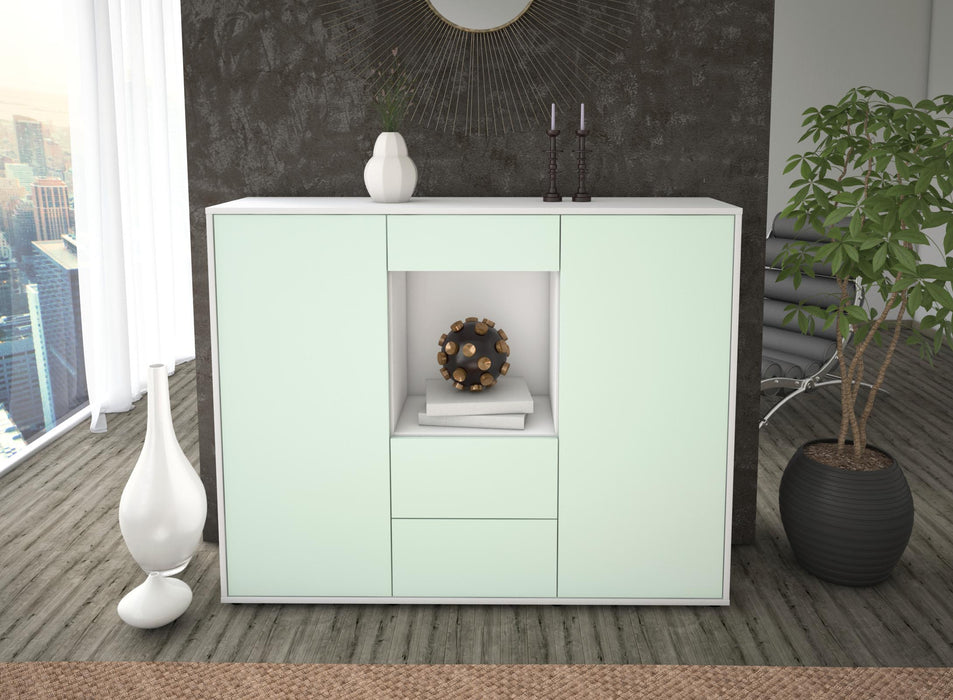 Highboard Ortensia, Mint Front (136x108x35cm) - Dekati GmbH