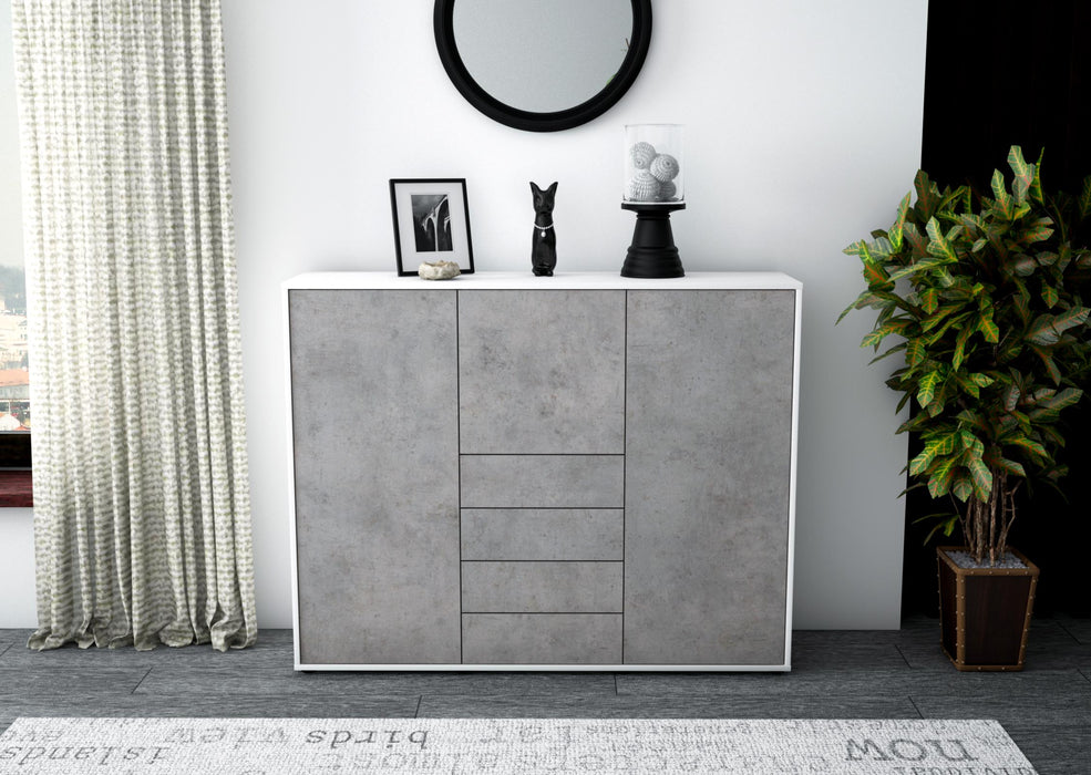 Highboard Pasquale, Beton Front (136x108x35cm) - Dekati GmbH