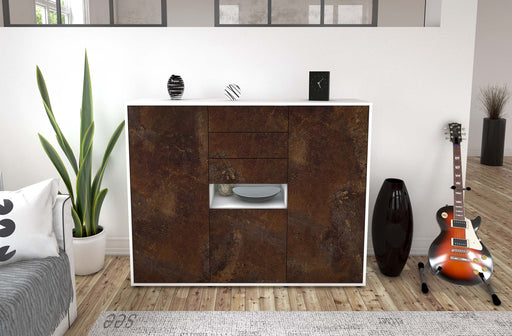 Highboard Paulina, Rost Front (136x108x35cm) - Dekati GmbH