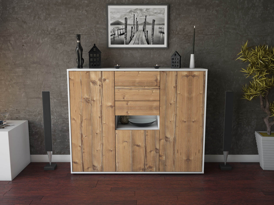 Highboard Paulina, Pinie Front (136x108x35cm) - Dekati GmbH