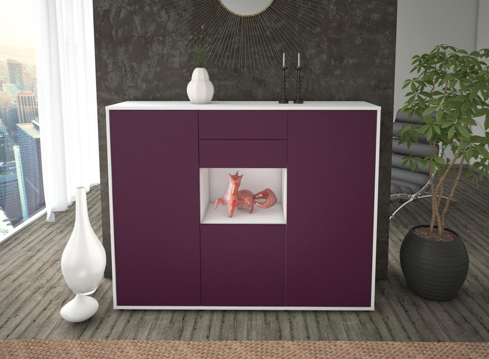 Highboard Penelope, Lila Front (136x108x35cm) - Dekati GmbH