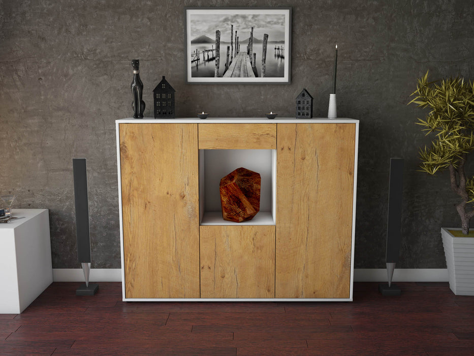 Highboard Peppina, Eiche Front (136x108x35cm) - Dekati GmbH