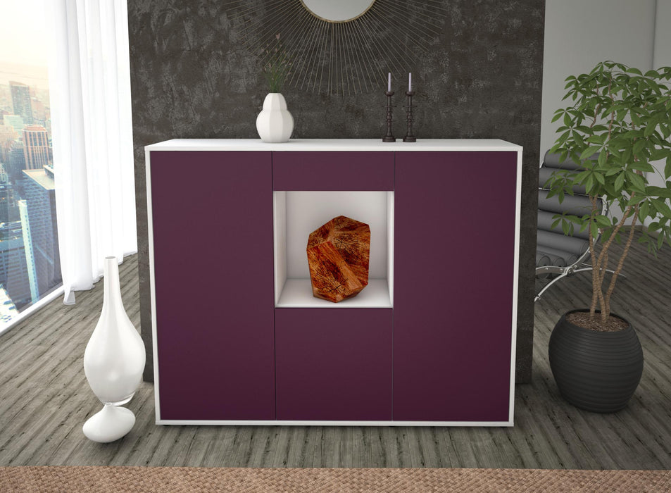 Highboard Peppina, Lila Front (136x108x35cm) - Dekati GmbH