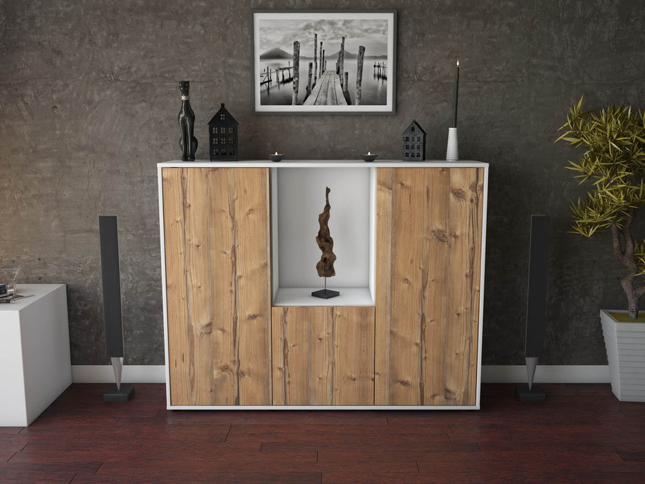 Highboard Pia, Pinie Front (136x108x35cm) - Dekati GmbH