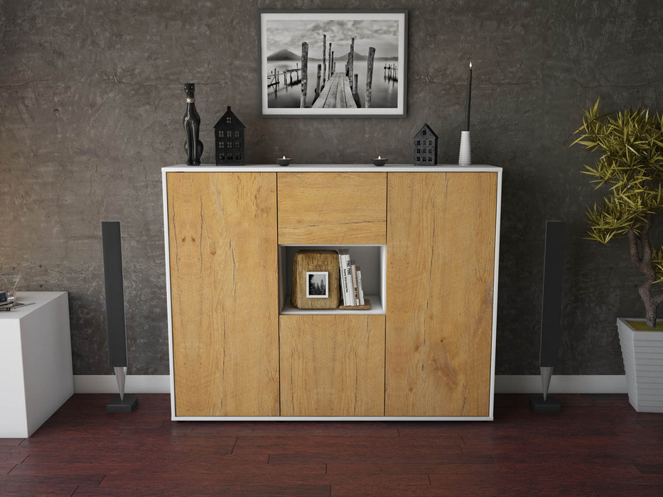 Highboard Pippa, Eiche Front (136x108x35cm) - Dekati GmbH