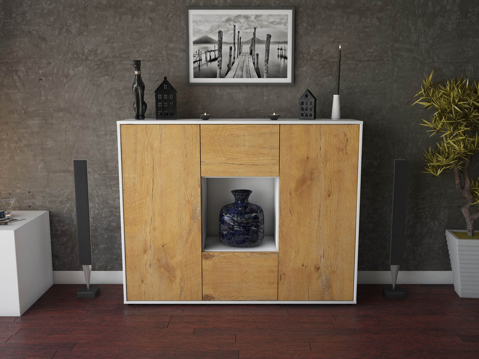 Highboard Priscilla, Eiche Front (136x108x35cm) - Dekati GmbH