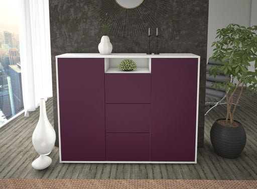 Highboard Quartilla, Lila Front (136x108x35cm) - Dekati GmbH