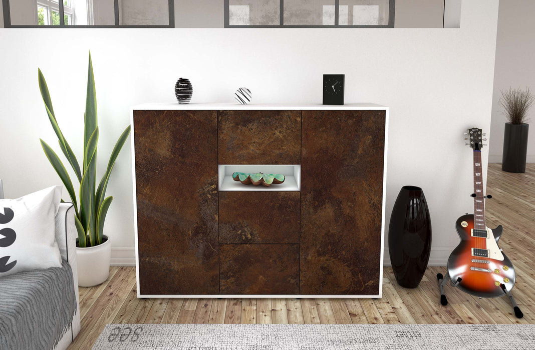 Highboard Quinta, Rost Front (136x108x35cm) - Dekati GmbH