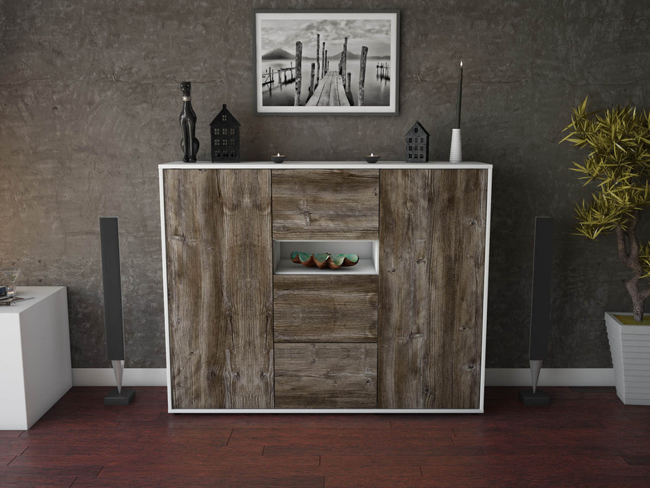 Highboard Quinta, Treibholz Front (136x108x35cm) - Dekati GmbH