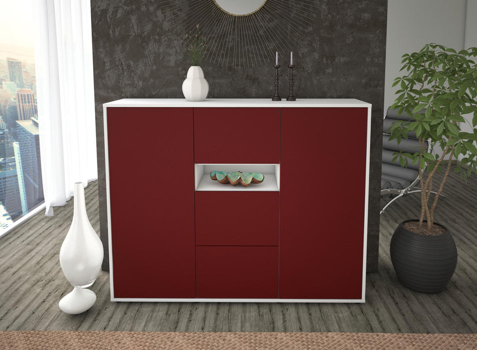 Highboard Quinta, Bordeaux Front (136x108x35cm) - Dekati GmbH