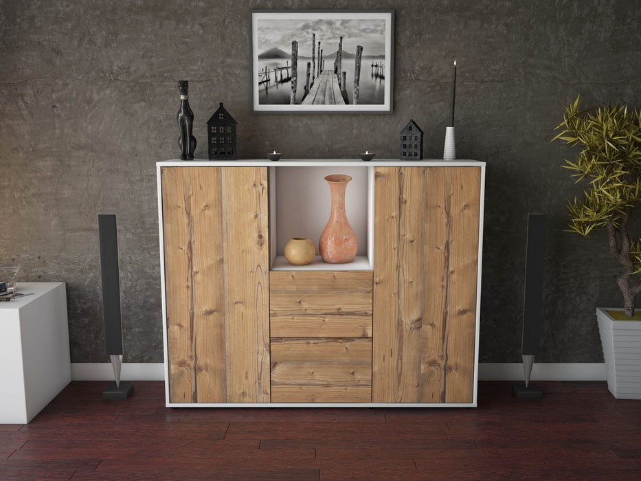 Highboard Rabea, Pinie Front (136x108x35cm) - Dekati GmbH