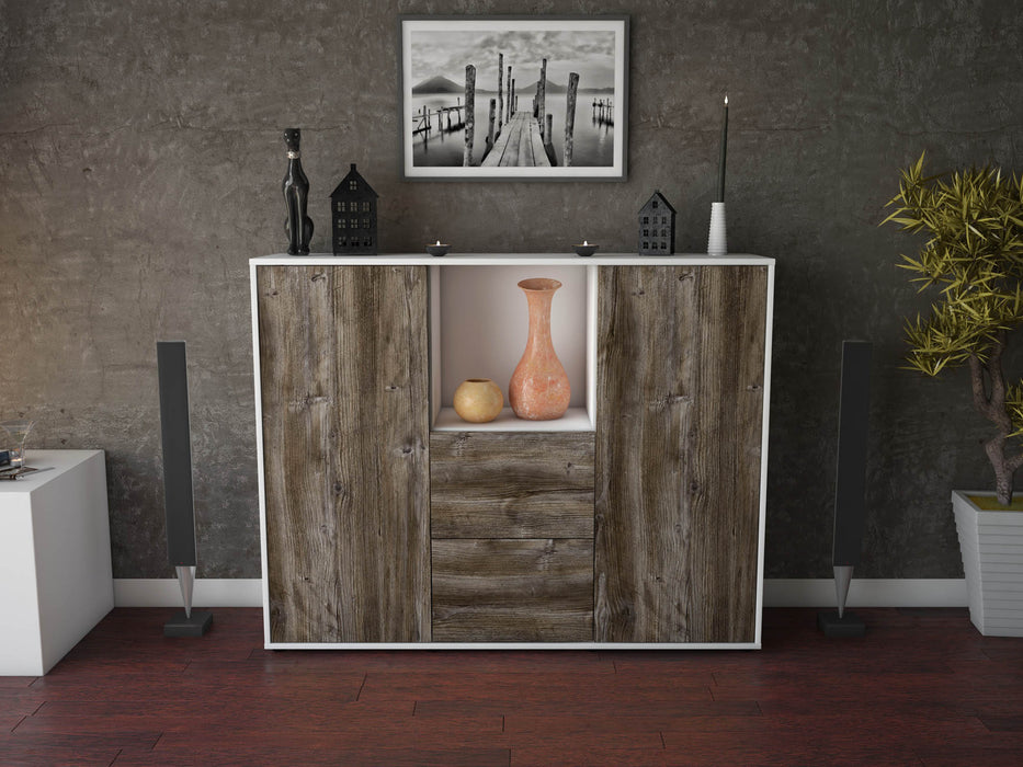 Highboard Rabea, Treibholz Front (136x108x35cm) - Dekati GmbH