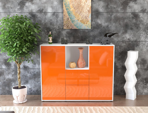 Highboard Rabea, Orange Front (136x108x35cm) - Dekati GmbH
