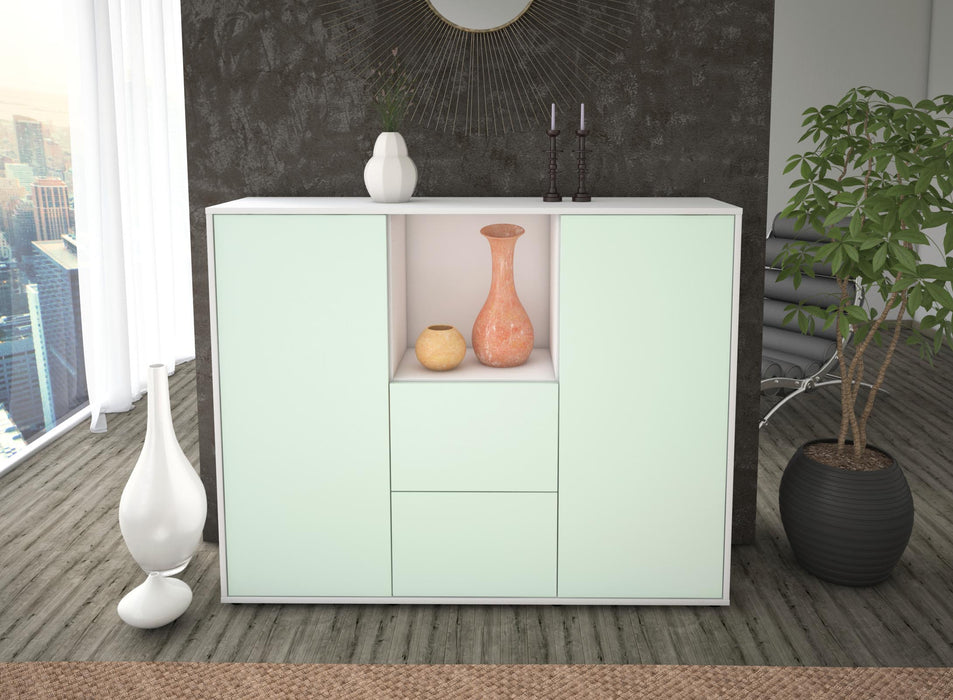 Highboard Rabea, Mint Front (136x108x35cm) - Dekati GmbH