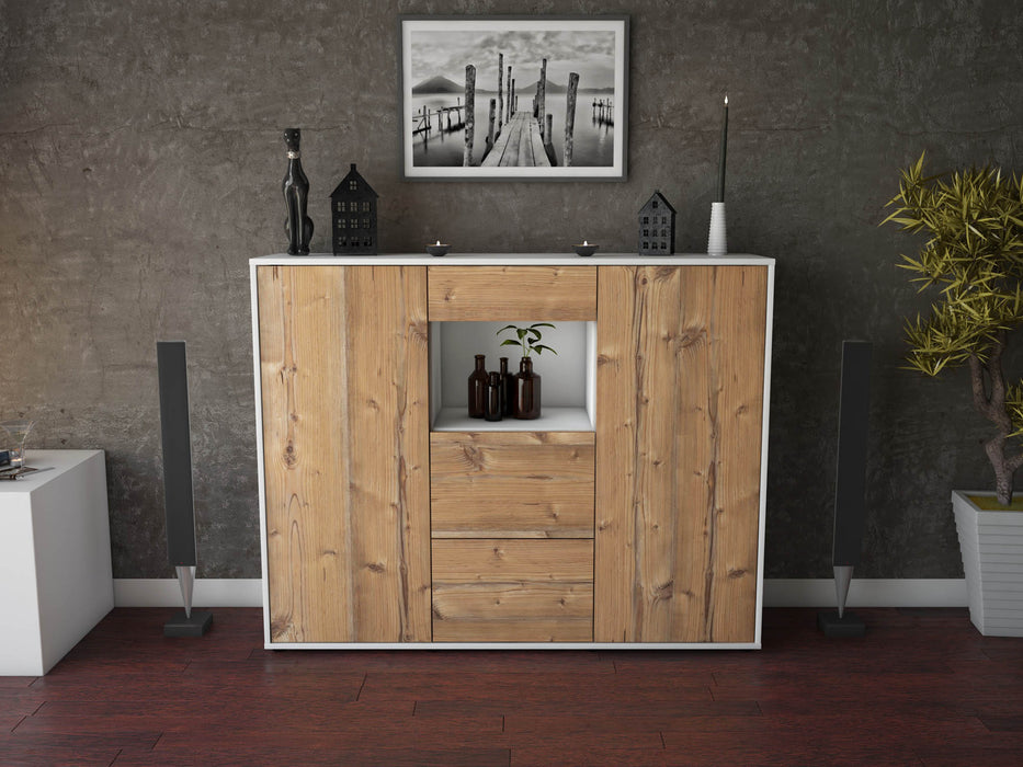 Highboard Rachelle, Pinie Front (136x108x35cm) - Dekati GmbH