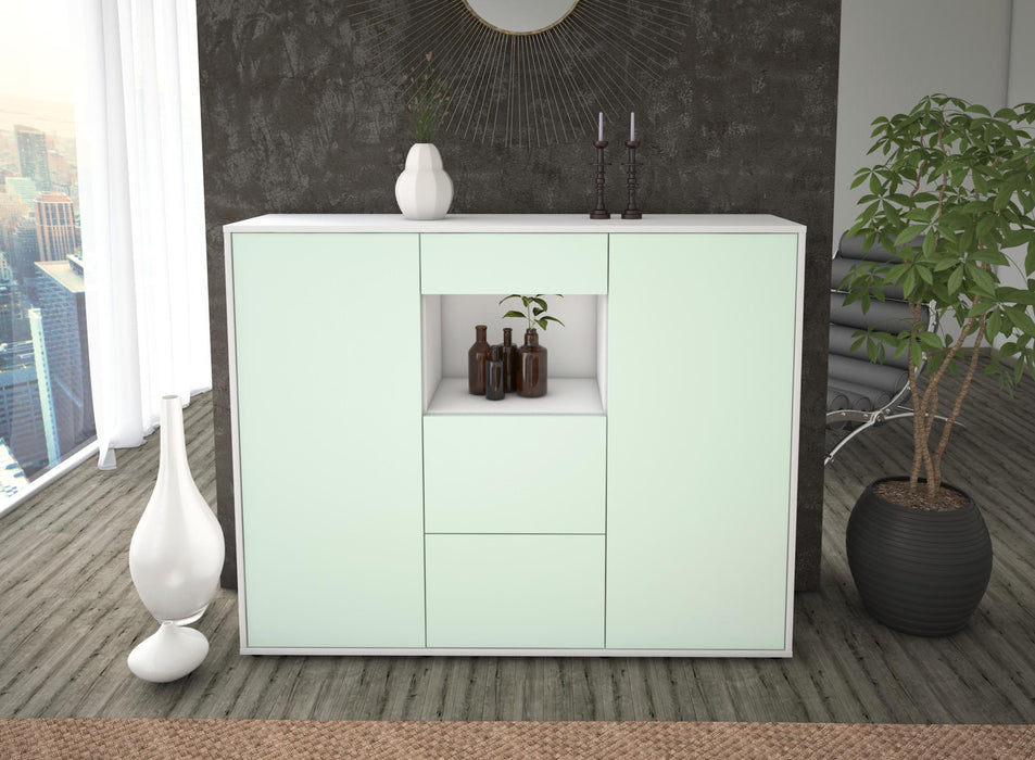 Highboard Rachelle, Mint Front (136x108x35cm) - Dekati GmbH