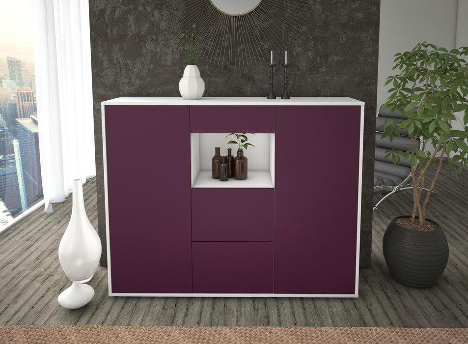 Highboard Rachelle, Lila Front (136x108x35cm) - Dekati GmbH