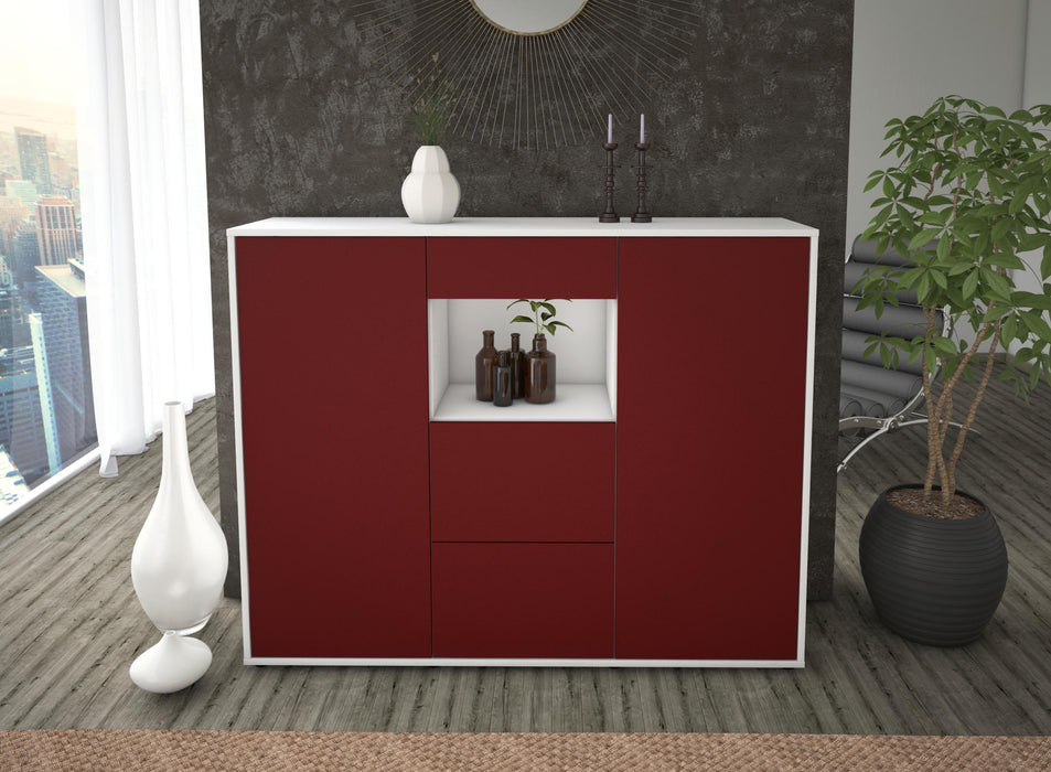 Highboard Rachelle, Bordeaux Front (136x108x35cm) - Dekati GmbH