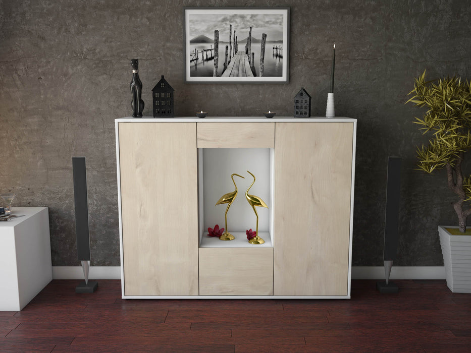 Highboard Raffaela, Zeder Front (136x108x35cm) - Dekati GmbH