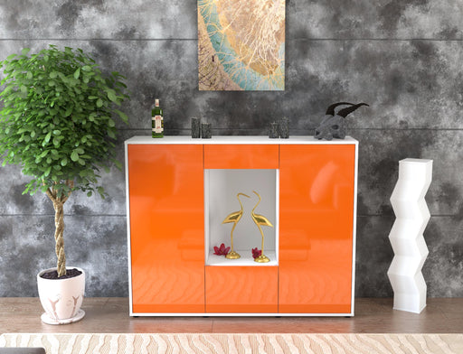 Highboard Raffaela, Orange Front (136x108x35cm) - Dekati GmbH