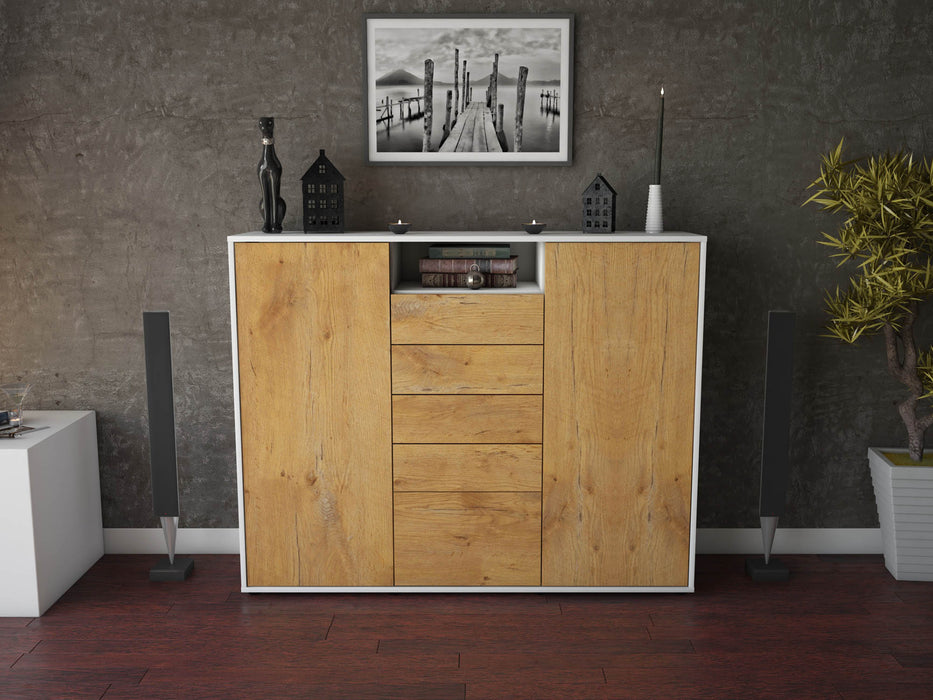 Highboard Ravena, Eiche Front (136x108x35cm) - Dekati GmbH