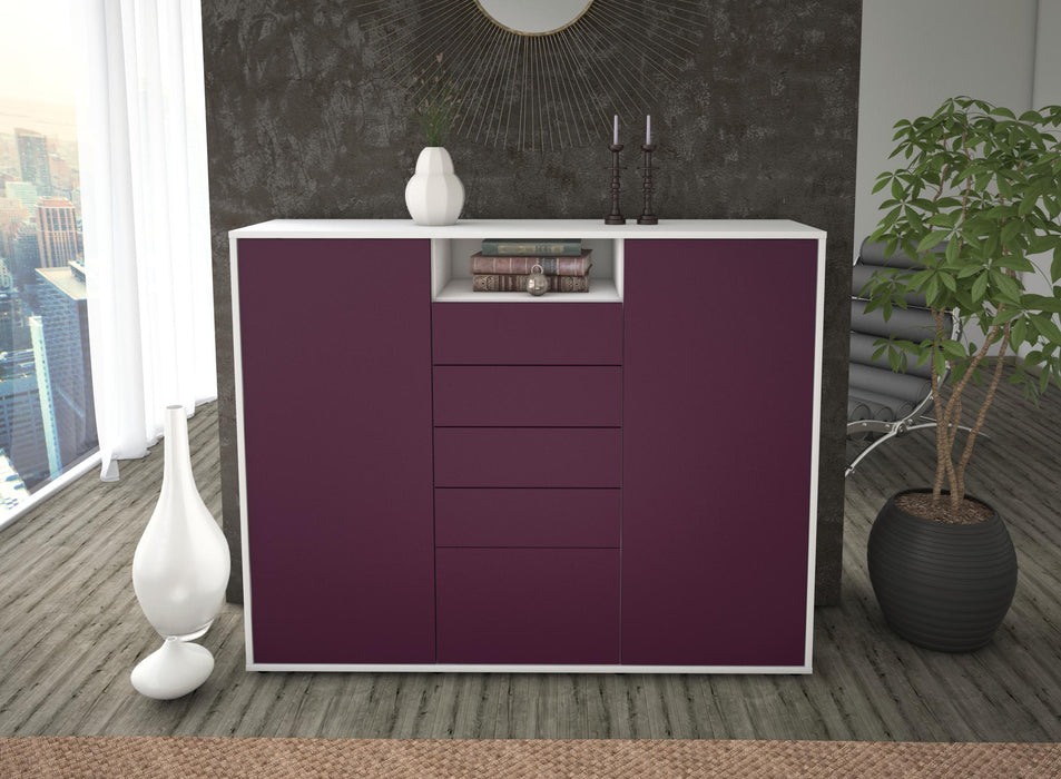 Highboard Ravena, Lila Front (136x108x35cm) - Dekati GmbH