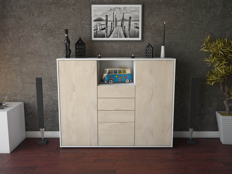 Highboard Rebecca, Zeder Front (136x108x35cm) - Dekati GmbH