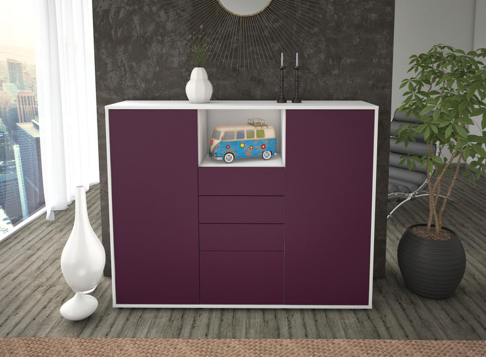 Highboard Rebecca, Lila Front (136x108x35cm) - Dekati GmbH