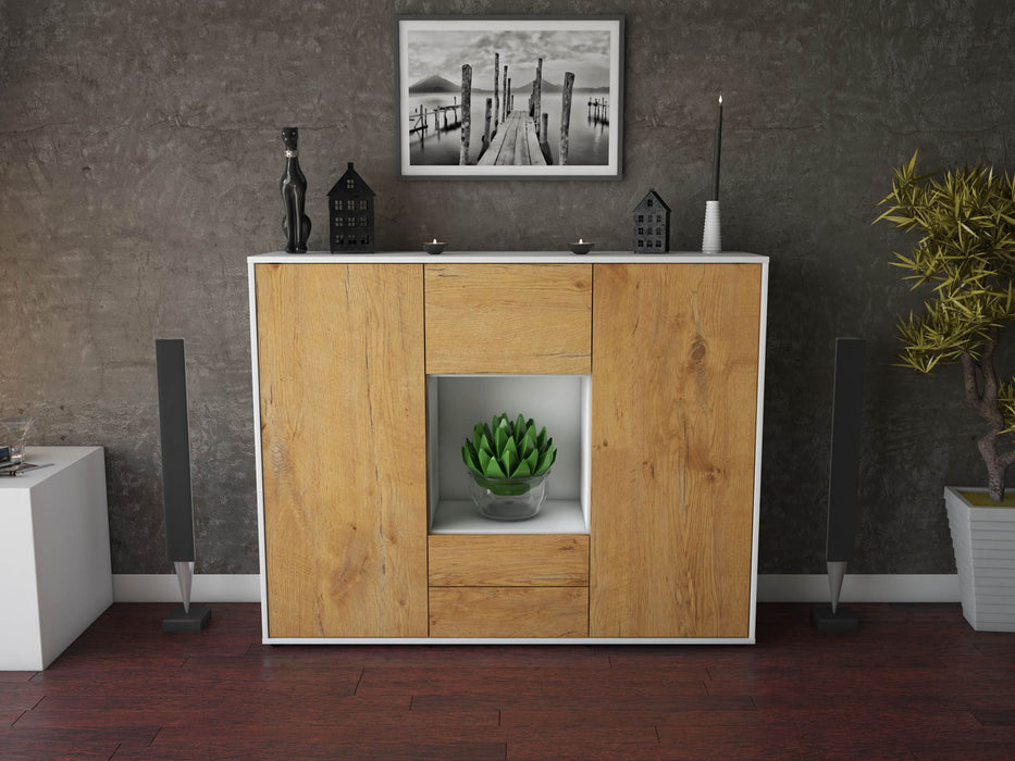 Highboard Rella, Eiche Front (136x108x35cm) - Dekati GmbH