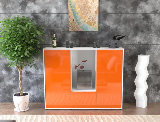 Highboard Renata, Orange Front (136x108x35cm) - Dekati GmbH