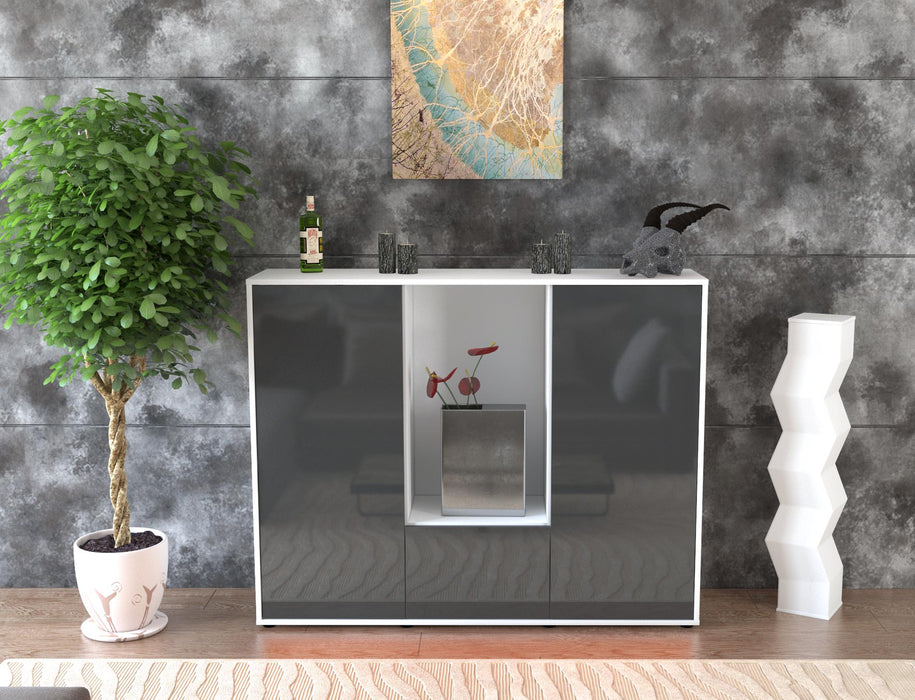 Highboard Renata, Grau Front (136x108x35cm) - Dekati GmbH